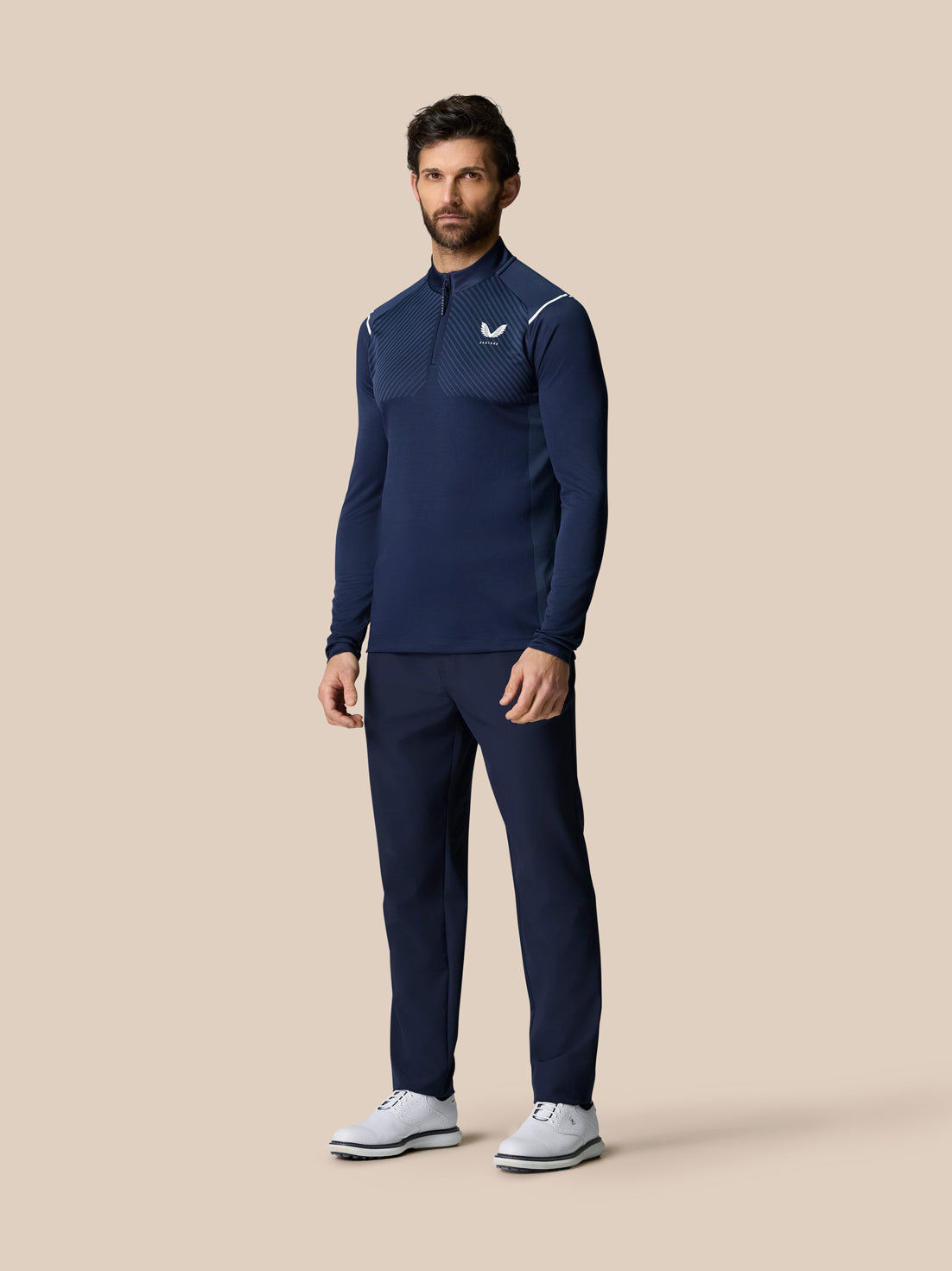 Golf Pinnacle Kwartrits Top - Marineblauw
