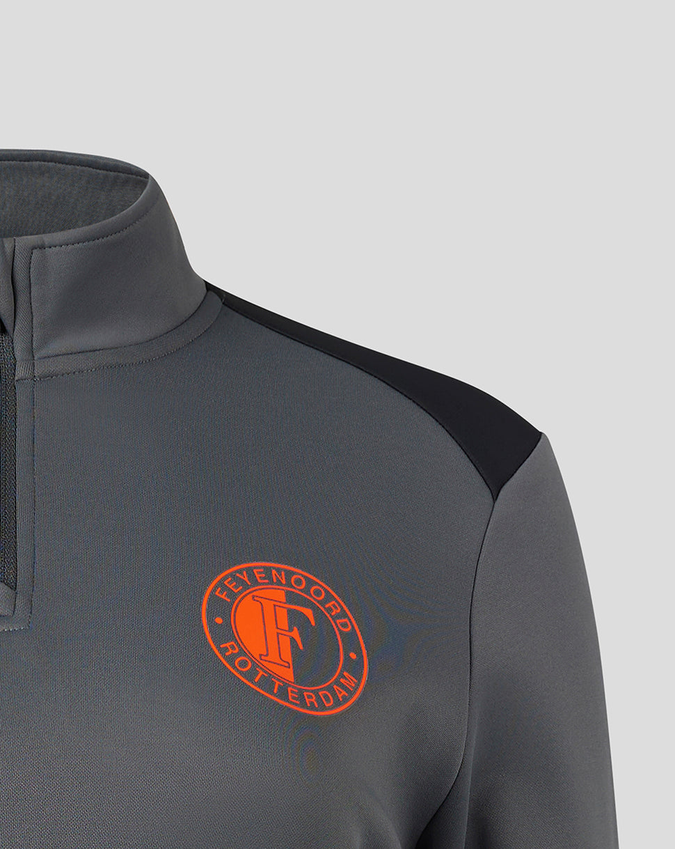 Feyenoord Staff Top Met 1/4 Rits En Fleece - Vrouwen