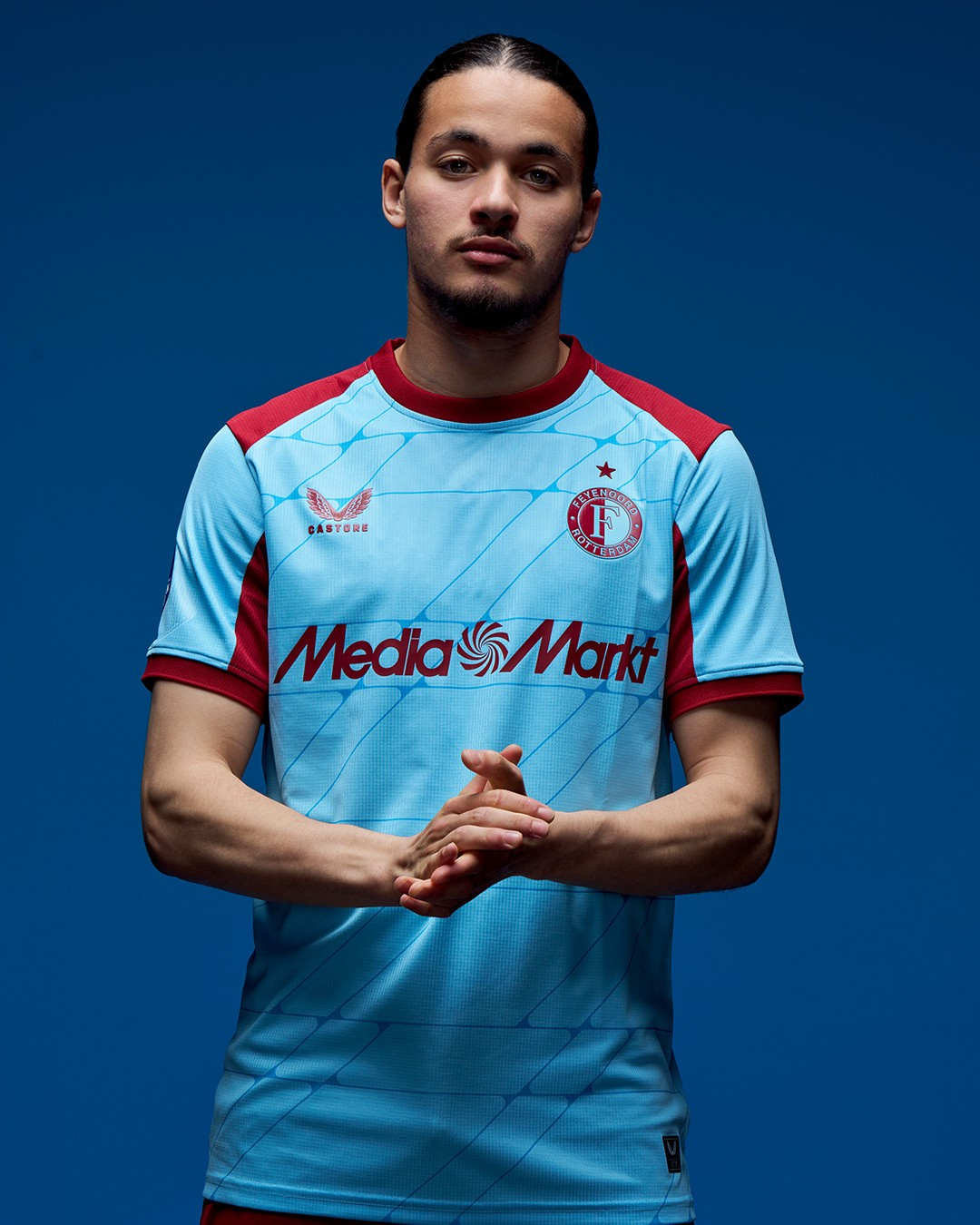 Feyenoord Clasie 16 水色シャツ Feyenoord Third Shirt 2025-2026 - Men
