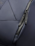 Navy Core Holdall zipper detail with double pulls and dark durable fabric