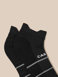 Black ankle socks from the active 3 pack with gray stripes and Castore branding