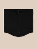 Zwarte unisex nekwarmer met trekkoord en subtiele Castore branding