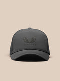 Center-front view of a gray Castore Active Logo Cap with the embossed logo on the crown.