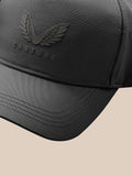 Front panel of gray Castore Active Logo Cap with wing emblem and CASTORE lettering