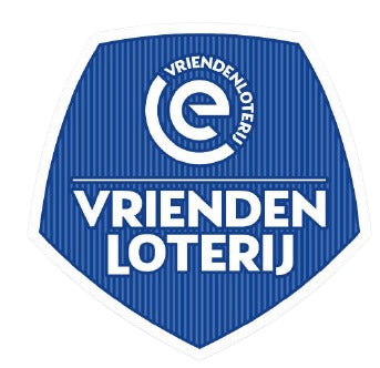 Blue shield Eredivisie badge for VriendenLoterij 26/27 season with white logo and text