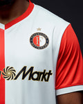 Feyenoord Pro thuisshirt 2025-2026 mannen met rode witte panelen en clublogo op borst