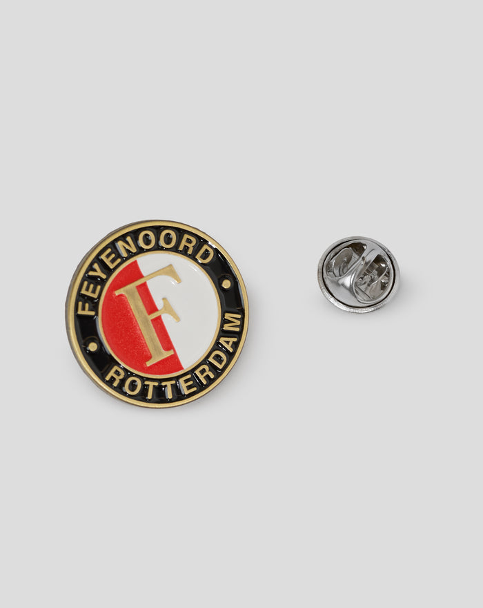 Enamel Feyenoord club logo pin with round crest and Rotterdam text