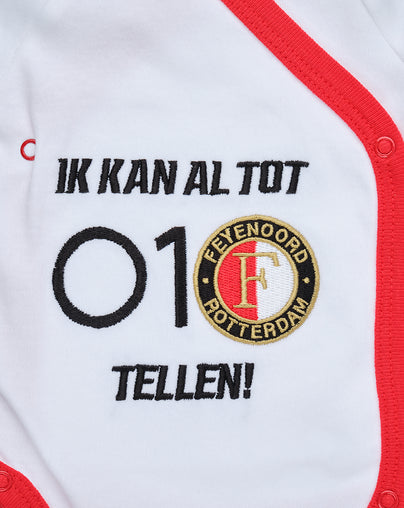 Feyenoord Romper met tekst - Wit/Rood