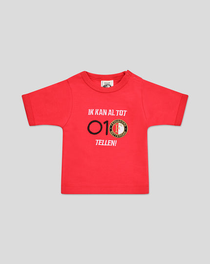 T-shirt Baby can already count to 010 Red km 25/26