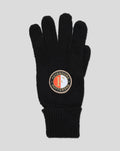 Adult black knitted glove with a circular Feyenoord logo patch