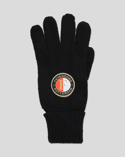 Gloves Woven Label Adult, Black S-M 25/26