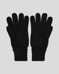 Pair of adult black knitted gloves featuring Feyenoord logo patches