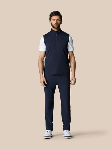 Club Halve Rits Gilet - Marineblauw