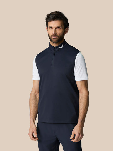 Club Halve Rits Gilet - Marineblauw