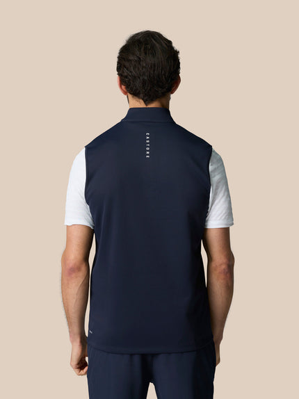 Club Halve Rits Gilet - Marineblauw