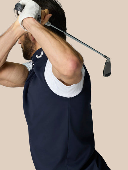 Club Halve Rits Gilet - Marineblauw