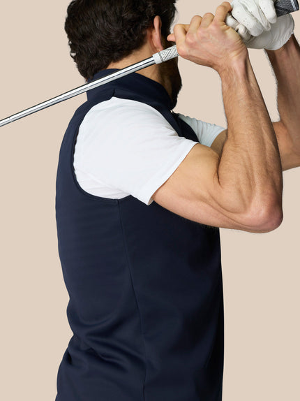 Club Halve Rits Gilet - Marineblauw
