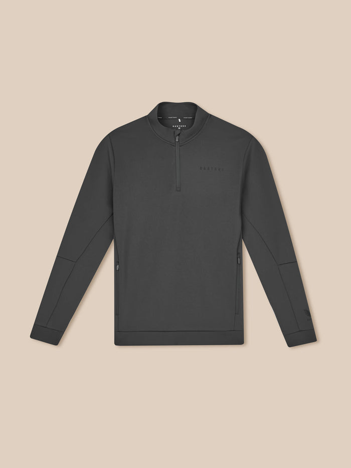 Gunmetal Castore ProTek long sleeve sweatshirt with quarter zip and side zip pockets