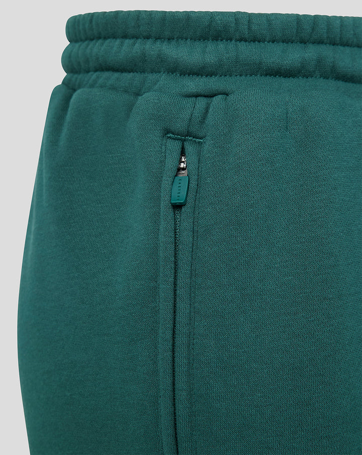 Teal Feyenoord Travel shorts close up of a vertical side zip pocket
