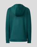 Back view of green junior Feyenoord Travel hoodie with hood