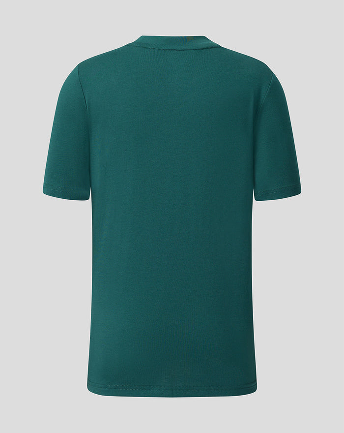 Back view of green Feyenoord Travel 2026-2027 Junior T Shirt