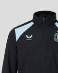 Feyenoord training jacket close up with Castore logo on the left chest and Feyenoord crest on the right chest.