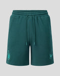 Groene Feyenoord Travel fleece short voor heren met trekkoord en zijzakken