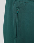 Feyenoord Travel fleece joggers in groen met een verticale ritszak langs de zijnaad