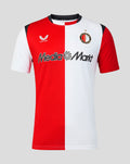 Front view of the Feyenoord 2026-2027 home shirt for men with a red white vertical split and club crest