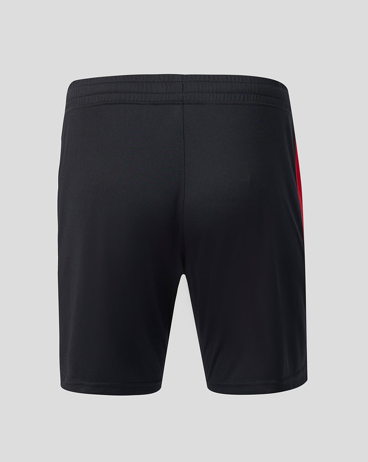 Back view of black Feyenoord Thuisshort with a red side panel