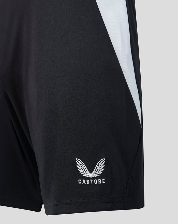 Close up of Feyenoord Thuisshort 2026-2027 showing Castore logo on left leg and white side panel