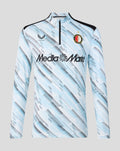 Front view of Feyenoord Uit Matchday 2026-2027 Midlayer Top Men's version with light blue abstract print and club crest