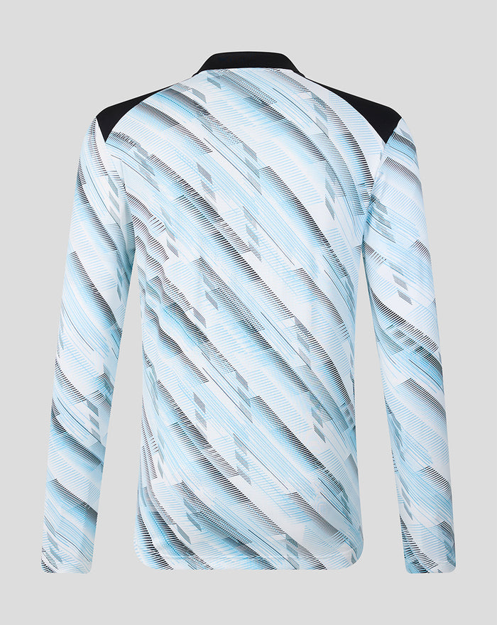 Feyenoord Uit Matchday midlayer top for men back view with pale blue diagonal pattern