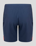 Back view of navy Feyenoord Pro Derde Short 2026-2027 with elastic waistband and red side trim