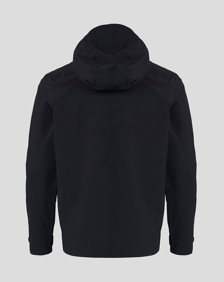 Back view of black hooded Feyenoord training jacket