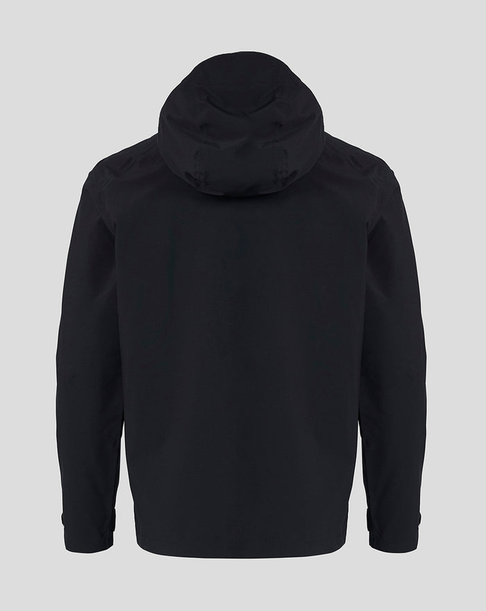 Back view of black hooded Feyenoord training jacket