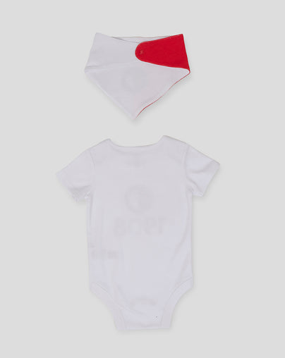 FEYENOORD BABY SET (VEST & SLABBETJE) - ROOD/WIT