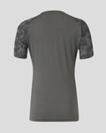 Back view of the Feyenoord Coaches Training T-shirt for women 2025-2026 in dark gray with camo sleeves