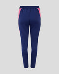 Navy women's Feyenoord training pants without pockets with pink side panels and an elastic waistband; logos on the thighs