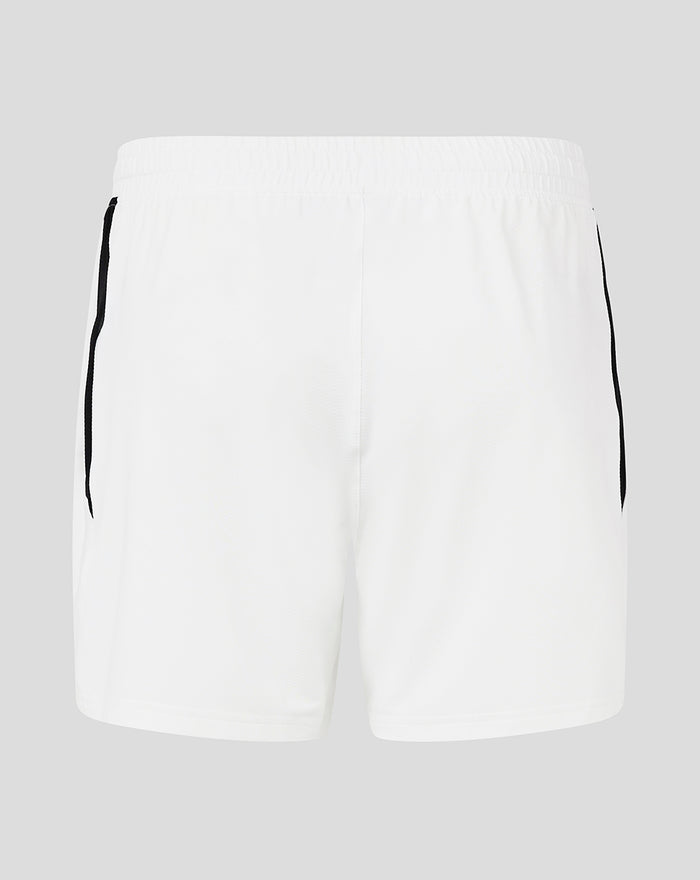 Back view of white Feyenoord Pro women's third shorts with black side piping.