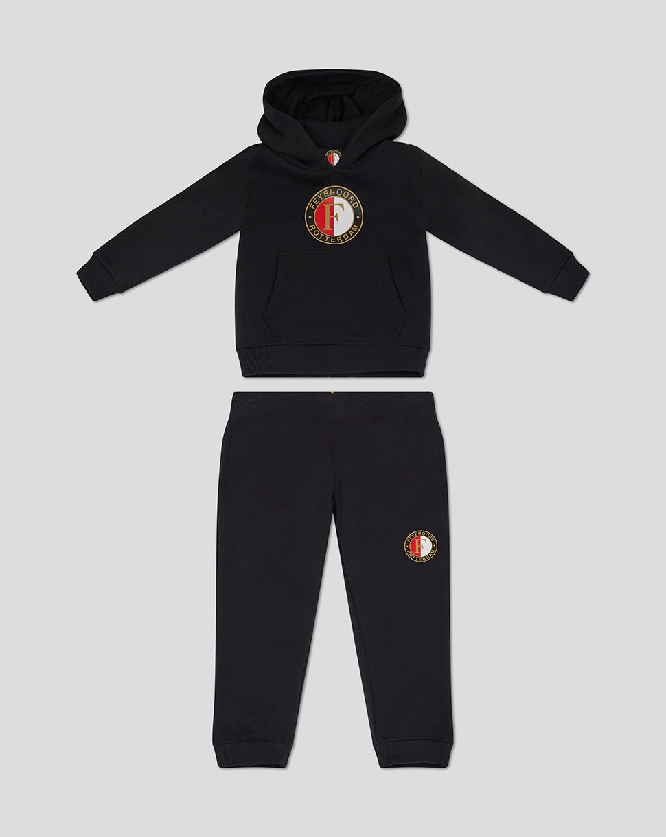 Feyenoord Core Hoody and Joggers - Children - Black