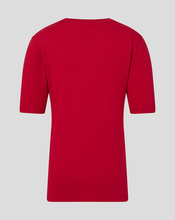 Back view of a plain red Feyenoord Core Crest T-Shirt for juniors.