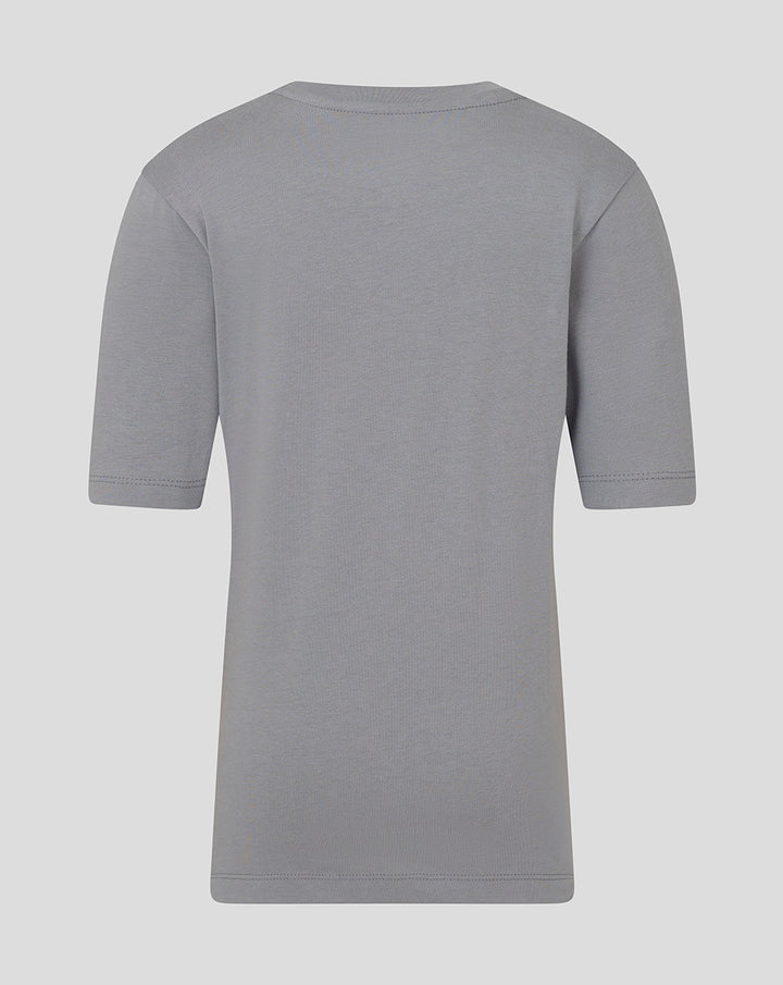 Back view of a grey Feyenoord core logo T shirt for juniors