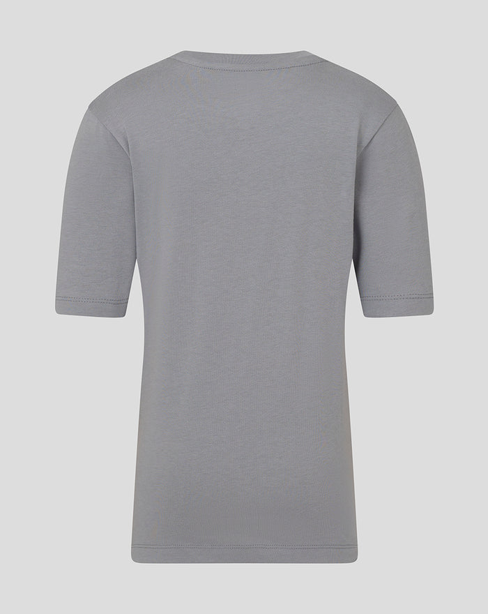 Back view of a grey Feyenoord core logo T shirt for juniors