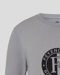 Close-up of light grey Feyenoord Core Logo T shirt showing a circular logo on the chest area