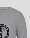 Front view of grey Feyenoord Core Logo T shirt with a large circular emblem on the chest
