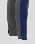 Close-up of Feyenoord training pants leg showing grey fabric with a blue side panel.
