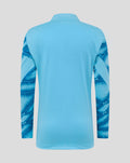 Back view of light blue Feyenoord Derde Matchday Midlayer Top with dark blue arm prints
