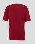 Back view of red Feyenoord Travel T-Shirt for juniors with a minimalist design