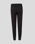 Front view of black junior Feyenoord Travel Knit pant with a sleek sporty look and subtle leg logos.